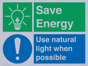 Save Energy - Use natural light when possible